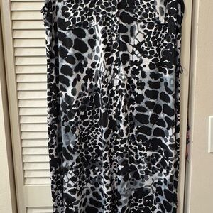 Emma & Michele Monochrome Animal Print Dress
